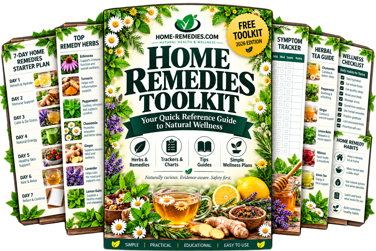 Fanned Home Remedies Toolkit printable bundle