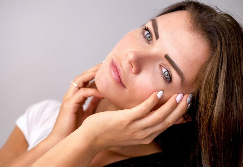 woman with glowing skin