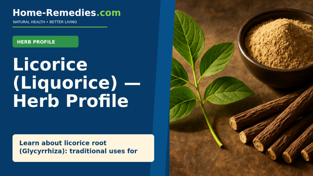 Licorice (Liquorice) — Herb Profile
